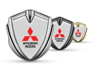 Mitsubishi Metal Emblema Insignia Atlético Aspecto Óptimo